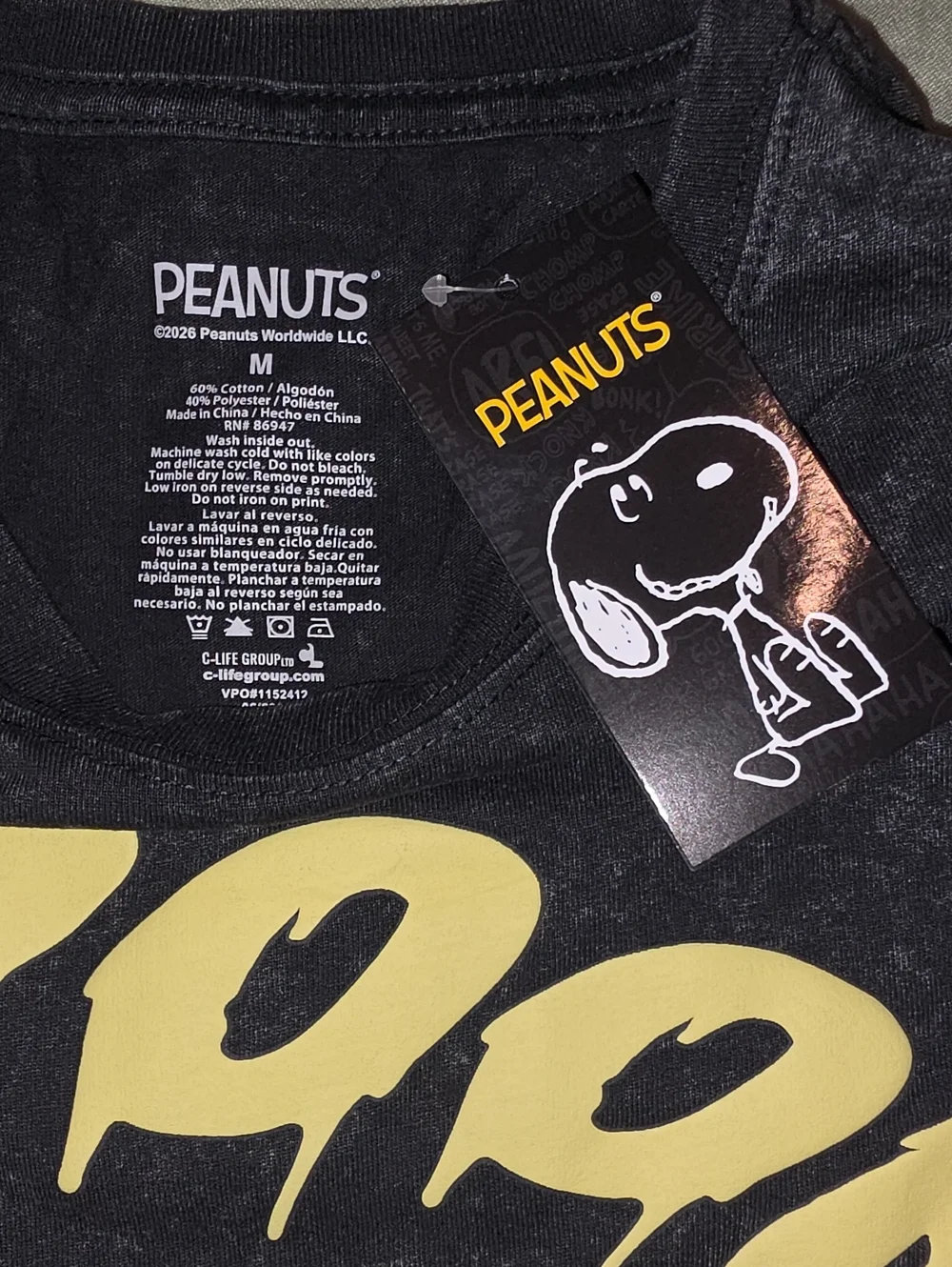 Peanuts Snoopy Mummy Graphic Tee NWT